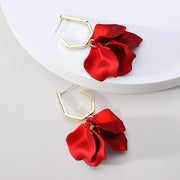 Acrylic Rose Dangle Earrings