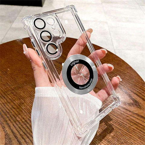 Transparent Magsafe Case Samsung S24 Ultra S23 FE S22 Plus - Magnetic Shockproof