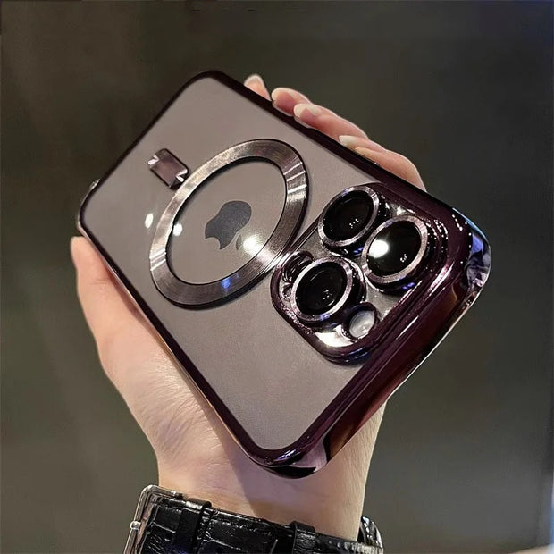 Luxury Magsafe Clear Case for iPhone 11 12 13 14 15 16 Pro Max - Magnetic Wireless Charging