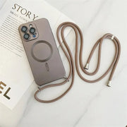 Crossbody Lanyard Magnetic Case for iPhone 16 15 14 13 12 11 Pro Max (MagSafe & Camera Protection)