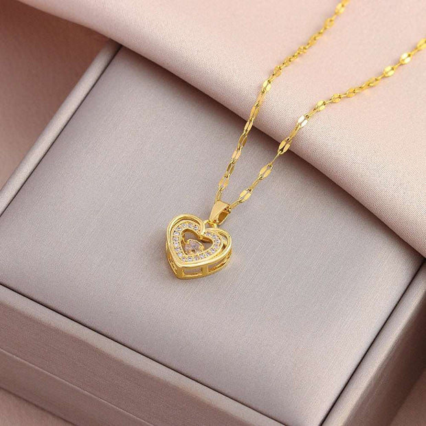 WALLA Double Layer Heart Pendant