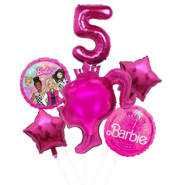 Royal Pink Princess Foil Balloon Set