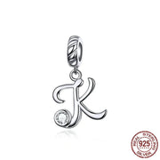 925 Sterling Silver Alphabet Pendant