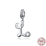 925 Sterling Silver Alphabet Pendant