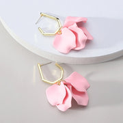 Acrylic Rose Dangle Earrings