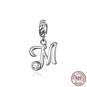 925 Sterling Silver Alphabet Pendant