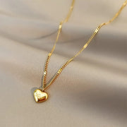 Trendsetter: Stainless Steel Gold Heart Necklace