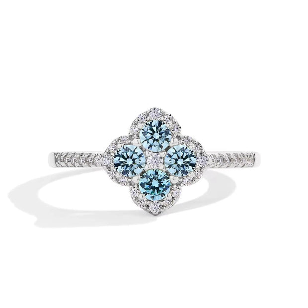 Clover Moissanite Ring | D VVS1 | 925 Sterling Silver