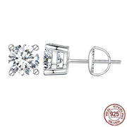 2CTW Moissanite Heart Earrings