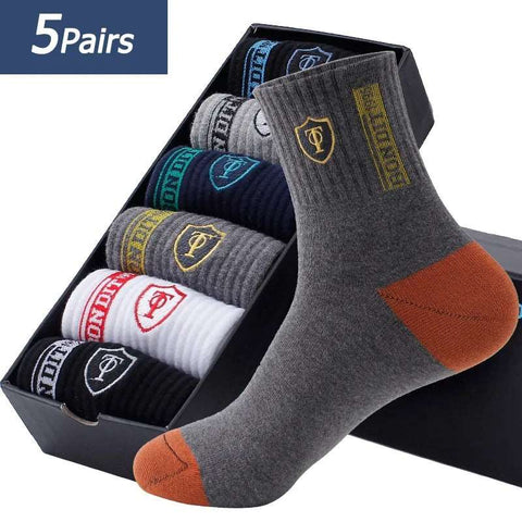 5 Pairs - Leisure Sweat Absorbent Men Socks