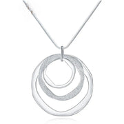 925 Sterling Silver Frosted Pendant