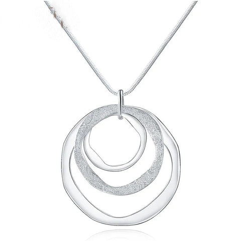 925 Sterling Silver Frosted Pendant