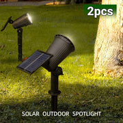 9 LED RGB Solar Spot Lights - Waterproof IP65 - Adjustable Brightness - Landscape Lighting