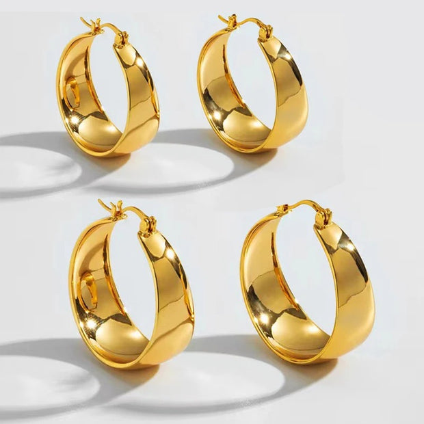 Circle Hoops - Punk Style Round Earrings