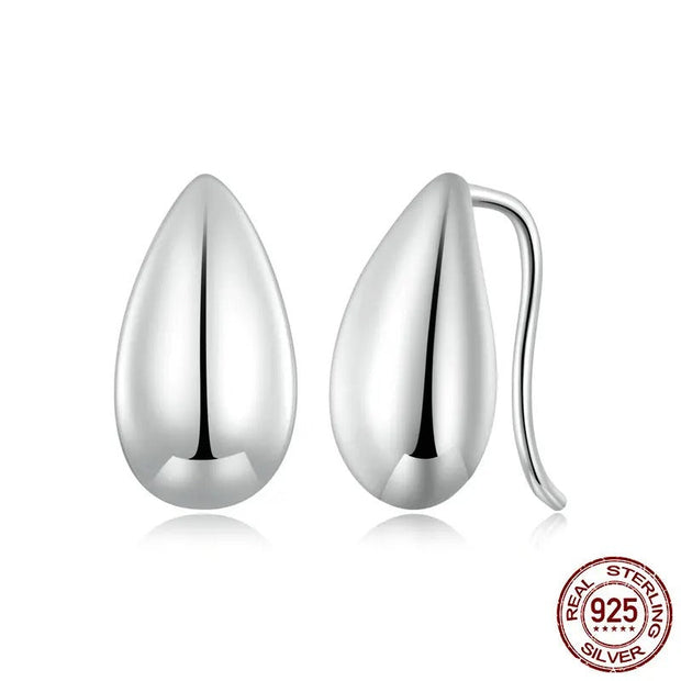 925 Sterling Silver Teardrop Stud Earrings