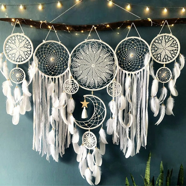 5-Piece Dream Catcher Set - Boho Wall Hanging Decor