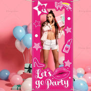 Sparkling Pink Barbie Photo Booth Frame Props