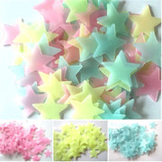 WALLA Fluorescent Glow-in-the-Dark Star Wall Stickers (100pcs)
