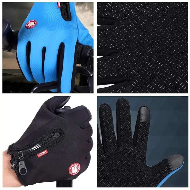 Winter Cycling Gloves Warm AntiSlip Grip Polyester Outdoor Gear