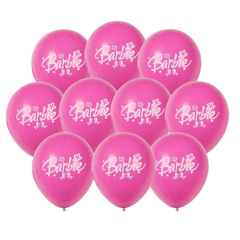 10pc Barbie Pattern Latex Balloons
