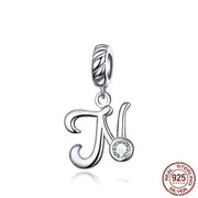 925 Sterling Silver Alphabet Pendant