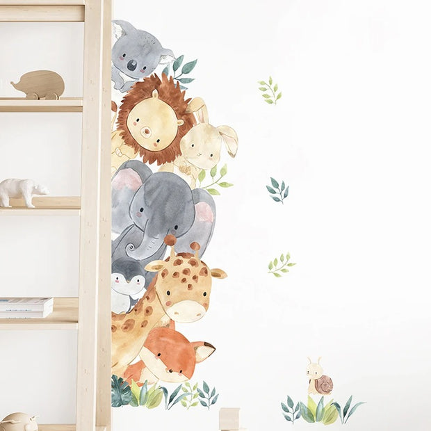 Cartoon Africa Animal Wall Stickers (2PC)