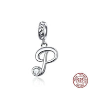 925 Sterling Silver Alphabet Pendant