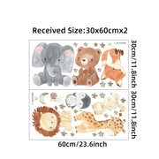 Cartoon Africa Animal Wall Stickers (2PC)