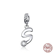 925 Sterling Silver Alphabet Pendant