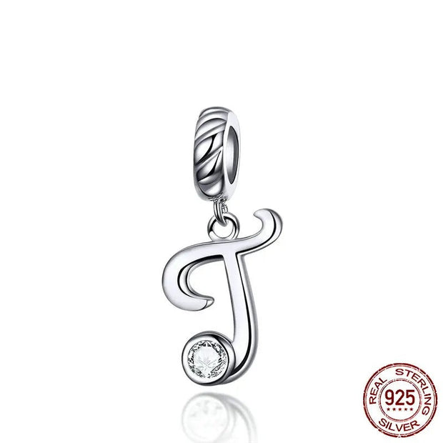 925 Sterling Silver Alphabet Pendant