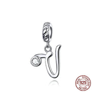 925 Sterling Silver Alphabet Pendant