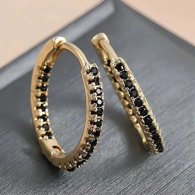 Trendy Gold CZ Earring