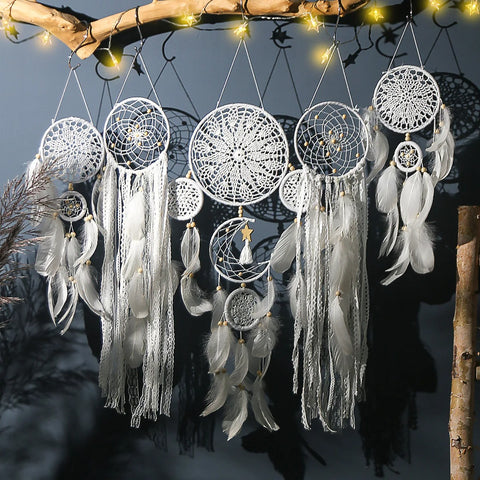 5-Piece Dream Catcher Set - Boho Wall Hanging Decor