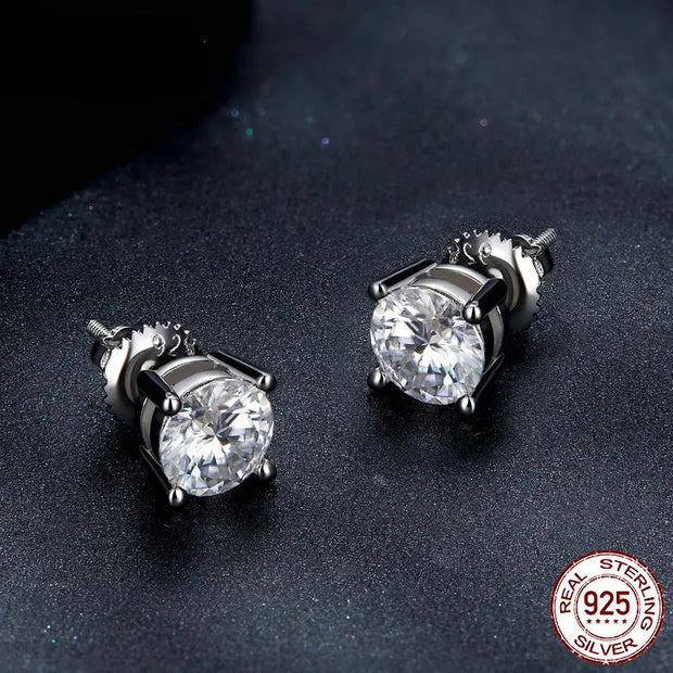 2CTW Moissanite Heart Earrings