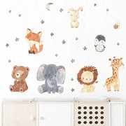 Cartoon Africa Animal Wall Stickers (2PC)