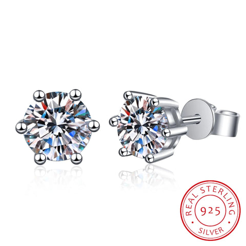 18K Gold Plated Moissanite Studs