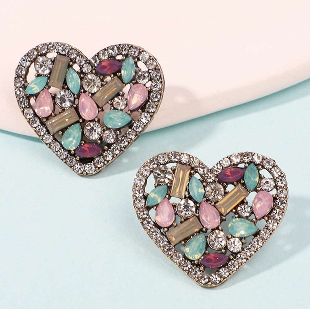 WALLA Dinicessa Heart Crystal Earrings