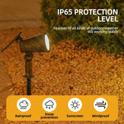 9 LED RGB Solar Spot Lights - Waterproof IP65 - Adjustable Brightness - Landscape Lighting