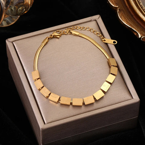 Gold Stainless Steel Women's Bracelet