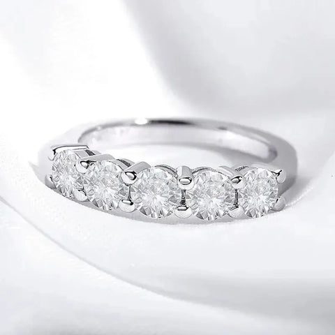 1.5CT D Color Moissanite Ring in White Gold