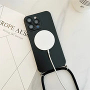 Crossbody Lanyard Magnetic Case for iPhone 16 15 14 13 12 11 Pro Max (MagSafe & Camera Protection)