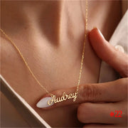 Personalized Cursive Name Necklace - Custom Stainless Steel Jewelry