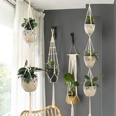 Boho Macrame Plant Hanger - Indoor Outdoor Decor