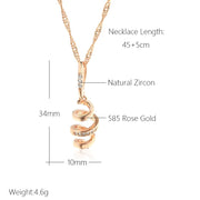 Rose Gold Geometry Necklace 585