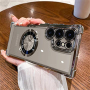 Transparent Magsafe Case Samsung S24 Ultra S23 FE S22 Plus - Magnetic Shockproof