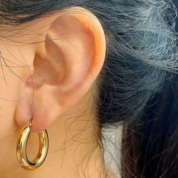 Fat Chunky Hoops - 5mm Thick Stainless Steel Statement Earrings