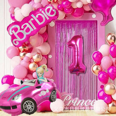 Royal Barbie Themed Balloon Garland Arch Kit (97PCS)