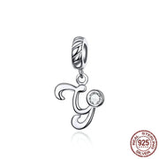 925 Sterling Silver Alphabet Pendant