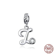 925 Sterling Silver Alphabet Pendant