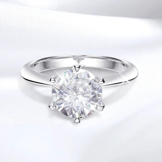 D Color VVS1 Moissanite Solitaire Ring